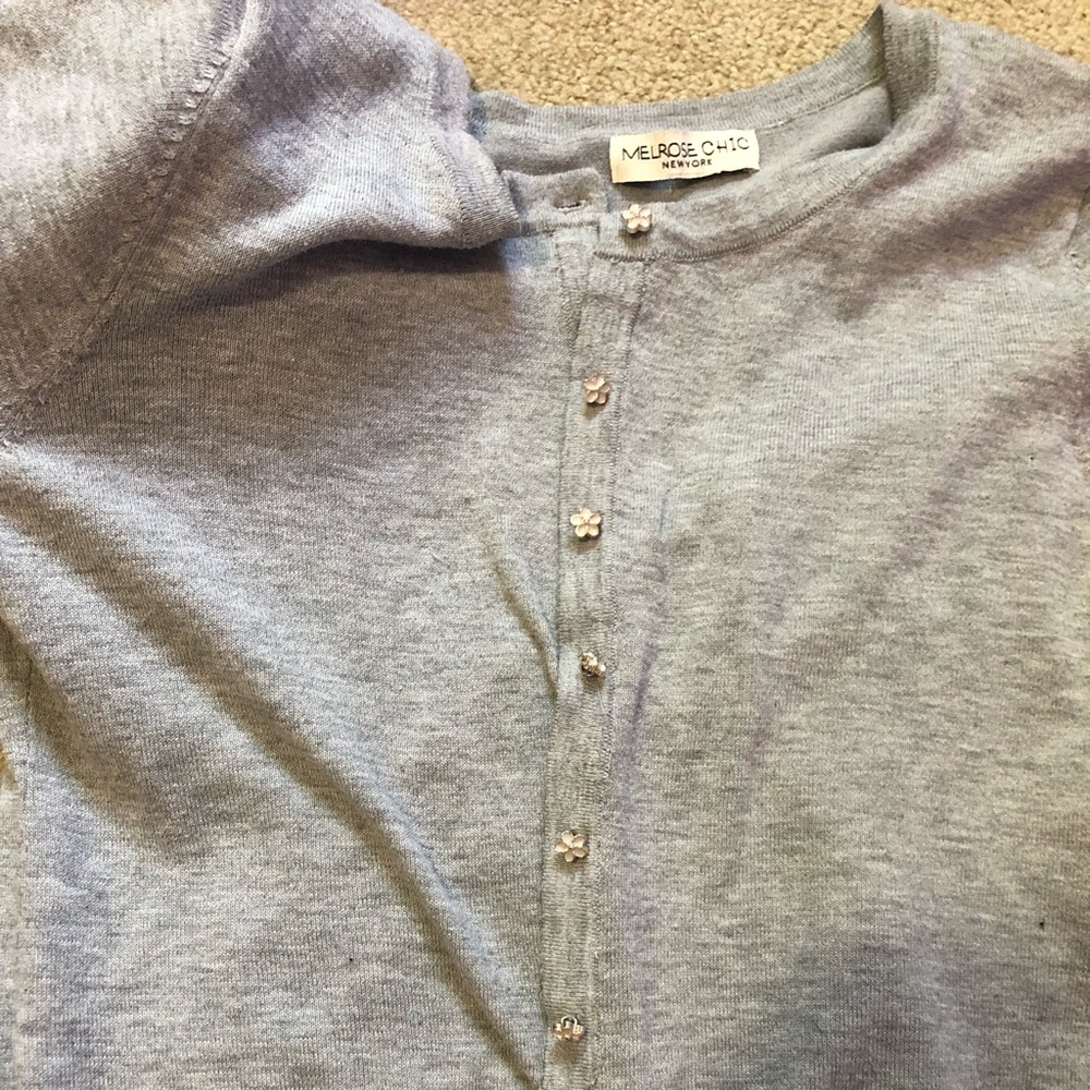 Gray Women's Cardigan Sweater